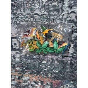 Bag of Assorted Dinosaurs - Green, Orange, Yellow - Dino Fun - Figurines